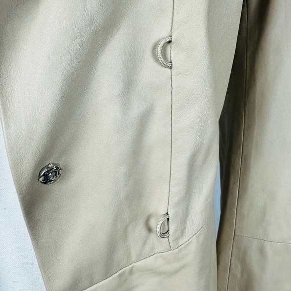 Elie Tahari Tan Leather Jacket - Picture 4 of 11